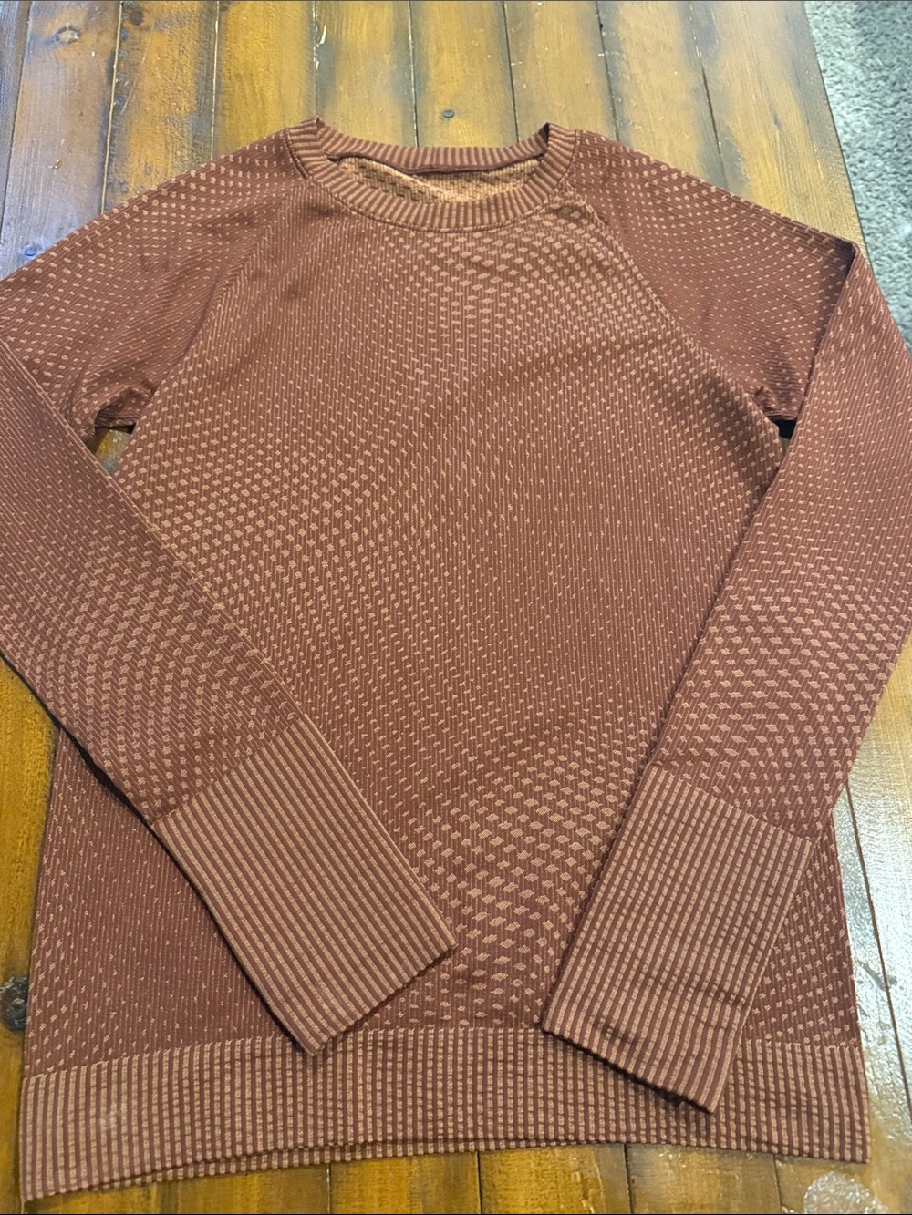 lululemon athletica Women's Rust Textured Crewneck Sweater
